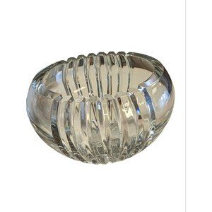 BEAUTIFUL CLASSY HEAVY UNMARKED CRYSTAL BOWL 5.5" X 8.0" SEE DETAILS!